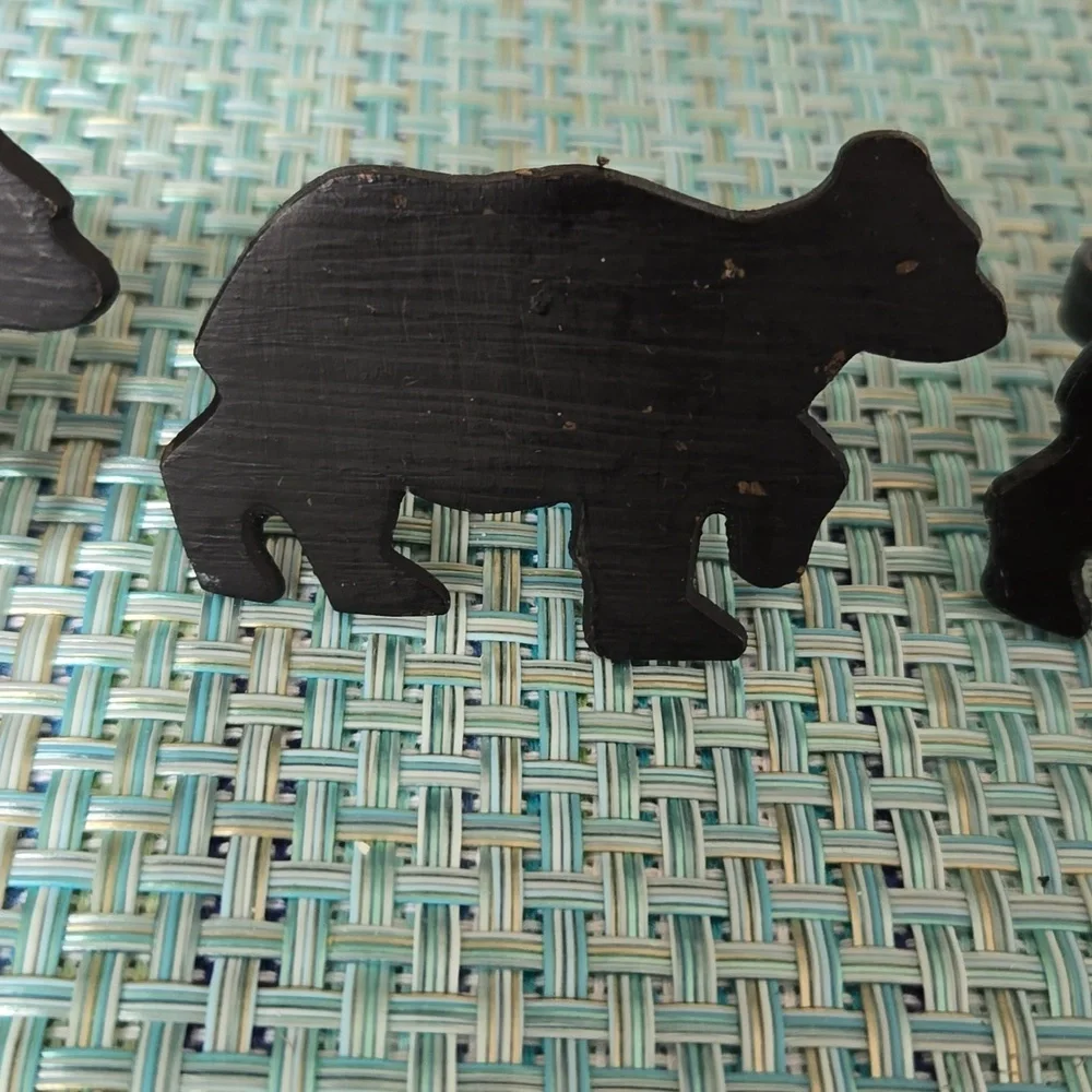 Black Bear metal Napkin Rings - Picture 5 of 7
